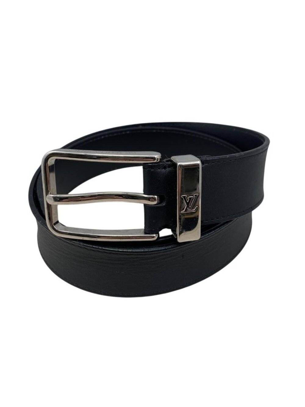 Louis Vuitton Belt Ceinture Pont Neuf Leather Noir Black LV Logo